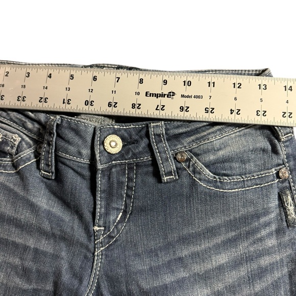 Silver Jeans Pioneer womens bootcut distressed jeans size 26/31 - Picture 10 of 13